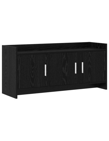 Mobile TV 102 x 33 x 47 cm Rovere Nero Legno ingegnerizzato