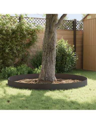 Bordura per Prato 10 pcs 103 x 25 cm Acciaio Nero