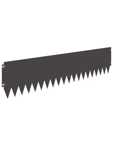 Bordura per Prato 20 pcs 103 x 25 cm Acciaio Nero