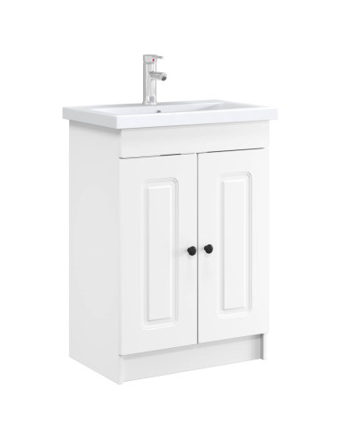 Mobiletto da bagno sotto il lavello Bianco 56 x 37,5 x 81 cm