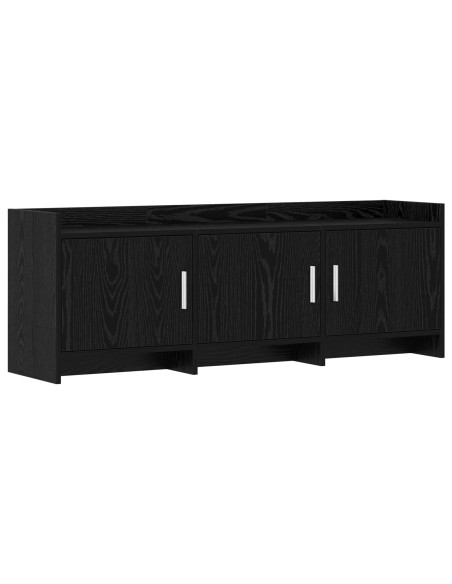 Mobile TV 130 x 33 x 47 cm Rovere Nero Legno ingegnerizzato