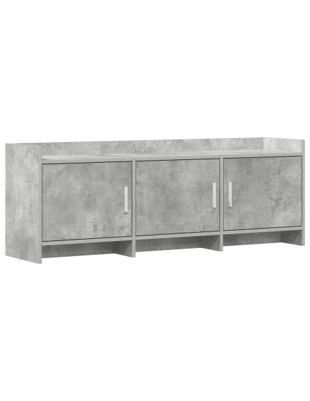 Mobile TV 130 x 33 x 47 cm Grigio Cemento Legno ingegnerizzato