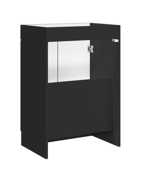 Mobiletto da bagno sotto il lavello Nero 56 x 37,5 x 81 cm