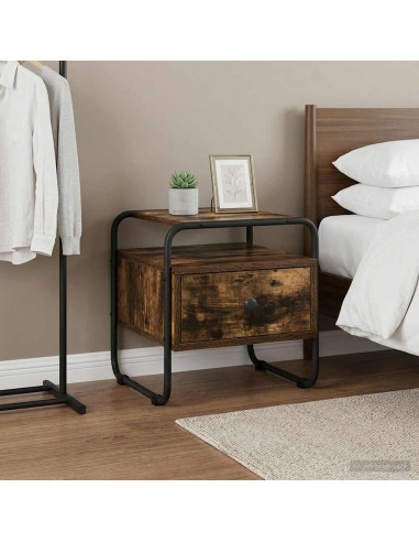 Armadio da Notte Rovere Fumo 40 x 39,5 x 40 cm