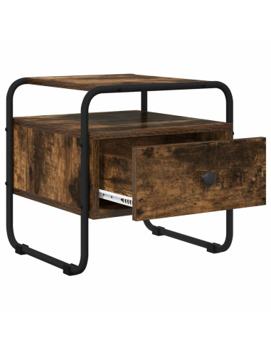 Armadio da Notte 2 pz Rovere Fumo 40 x 39,5 x 40 cm