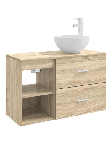 Set di mobili per il bagno 2 pcs Rovere Sonoma