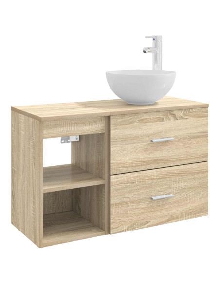 Set di mobili per il bagno 2 pcs Rovere Sonoma