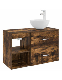 Set di mobili per il bagno 2 pcs Rovere Fumo