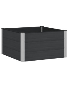 Letto rialzato da giardino Nero 100 x 100 x 54 cm