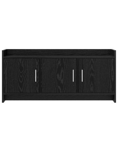 Mobile TV 102 x 33 x 47 cm Rovere Nero Legno ingegnerizzato