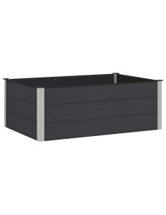 Letto rialzato da giardino Nero 150 x 100 x 54 cm