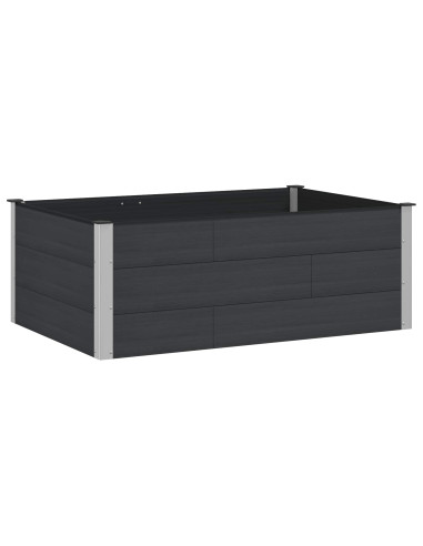 Letto rialzato da giardino Nero 150 x 100 x 54 cm