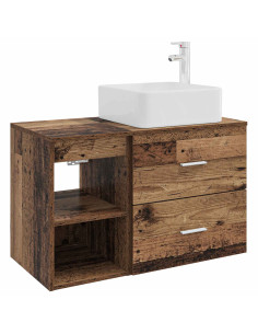 Set di mobili per il bagno 2 pcs Legno antico