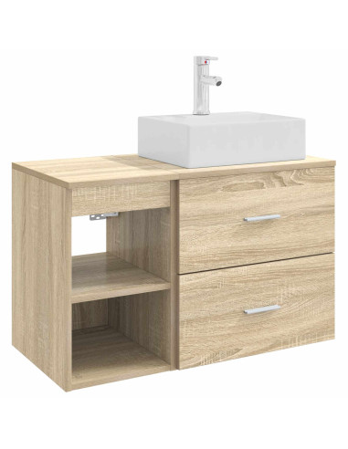 Set di mobili per il bagno 2 pcs Rovere Sonoma