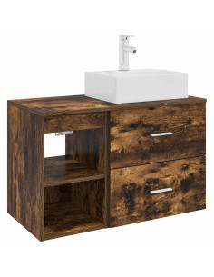 Set di mobili per il bagno 2 pcs Rovere Fumo