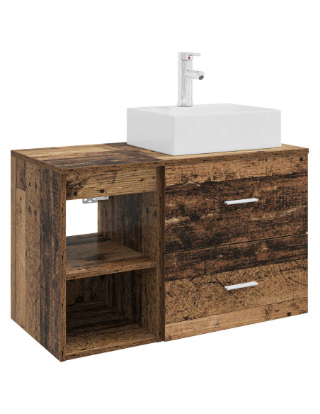 Set di mobili per il bagno 2 pcs Legno antico
