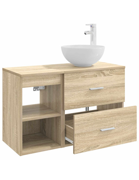 Set di mobili per il bagno 2 pcs Rovere Sonoma