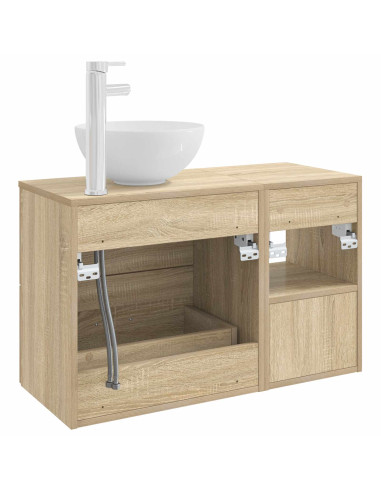 Set di mobili per il bagno 2 pcs Rovere Sonoma