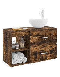 Set di mobili per il bagno 2 pcs Rovere Fumo 2