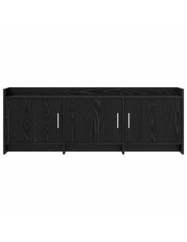 Mobile TV 130 x 33 x 47 cm Rovere Nero Legno ingegnerizzato