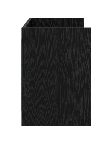 Mobile TV 130 x 33 x 47 cm Rovere Nero Legno ingegnerizzato