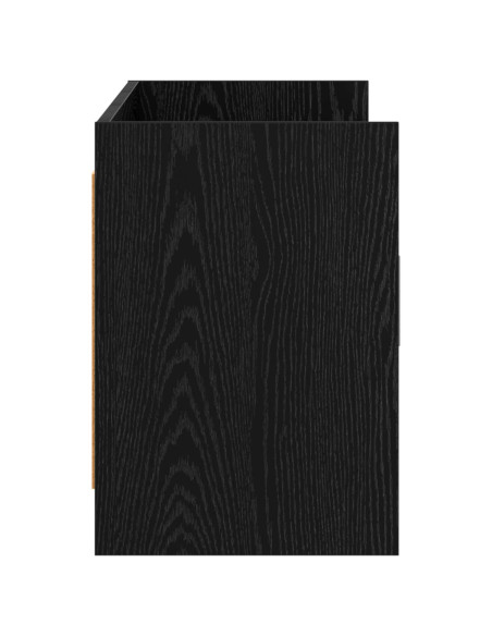 Mobile TV 130 x 33 x 47 cm Rovere Nero Legno ingegnerizzato