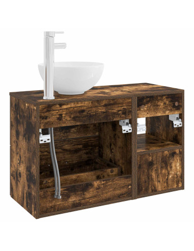 Set di mobili per il bagno 2 pcs Rovere Fumo