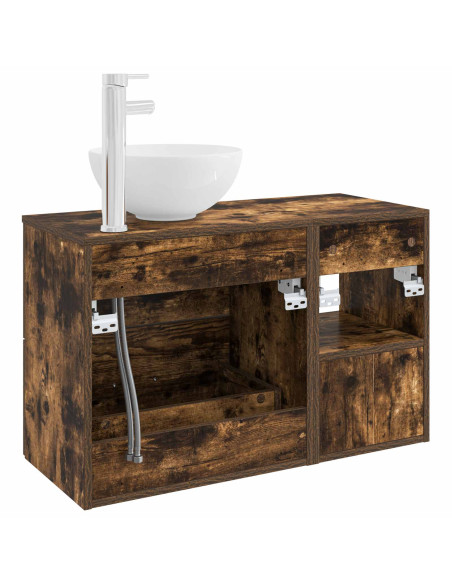 Set di mobili per il bagno 2 pcs Rovere Fumo