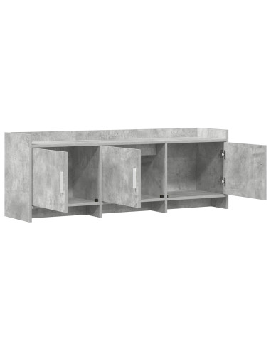 Mobile TV 130 x 33 x 47 cm Grigio Cemento Legno ingegnerizzato