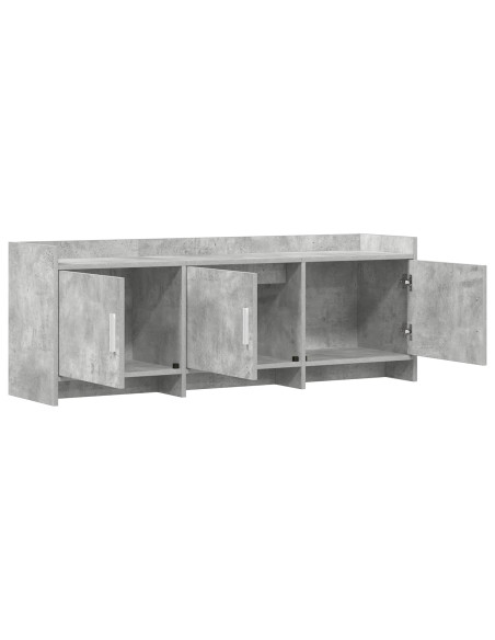 Mobile TV 130 x 33 x 47 cm Grigio Cemento Legno ingegnerizzato