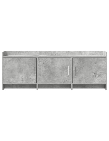 Mobile TV 130 x 33 x 47 cm Grigio Cemento Legno ingegnerizzato