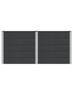 Letto rialzato da giardino Nero 200 x 50 x 91 cm 2