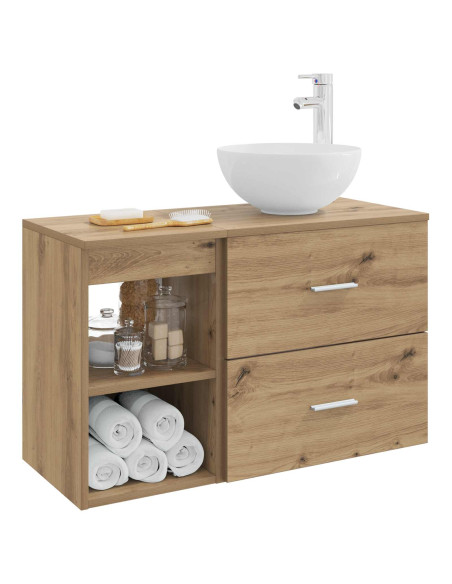 Set di mobili per il bagno 2 pcs Rovere Artigianale