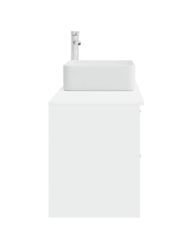 Set di mobili per il bagno 2 pcs Bianco Legno ingegnerizzato