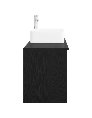 Set di mobili per il bagno 2 pcs Rovere Nero