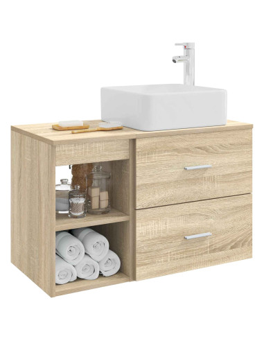 Set di mobili per il bagno 2 pcs Rovere Sonoma