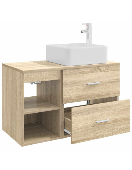 Set di mobili per il bagno 2 pcs Rovere Sonoma