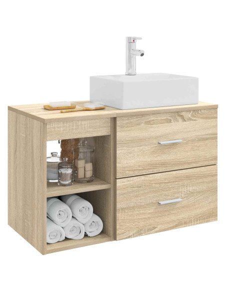 Set di mobili per il bagno 2 pcs Rovere Sonoma