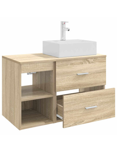 Set di mobili per il bagno 2 pcs Rovere Sonoma