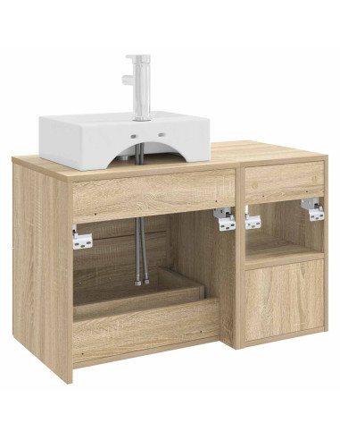 Set di mobili per il bagno 2 pcs Rovere Sonoma