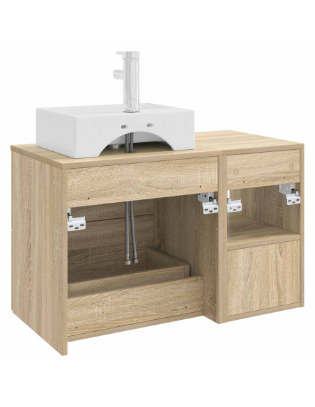 Set di mobili per il bagno 2 pcs Rovere Sonoma