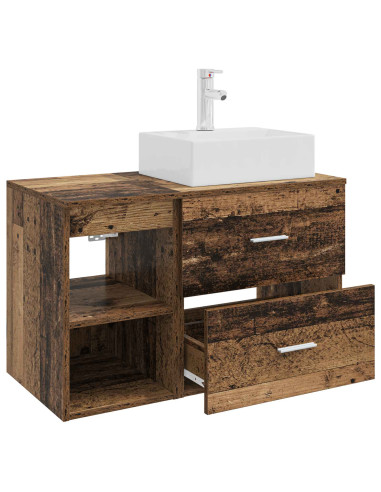 Set di mobili per il bagno 2 pcs Legno antico