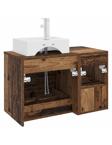 Set di mobili per il bagno 2 pcs Legno antico