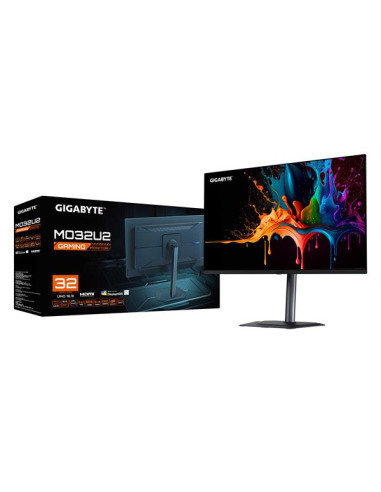 GIGABYTE MO32U2 Monitor 31.5" QD-OLED 240Hz 4K UHD 0.03ms Multimediale Pivot USB-C 2*HDMI/DisplayPort