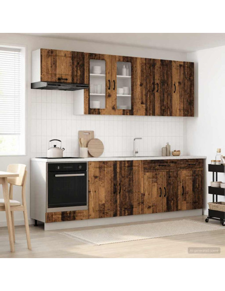 Unità Cucina KALMAR 8 pcs Legno antico Legno ingegnerizzato