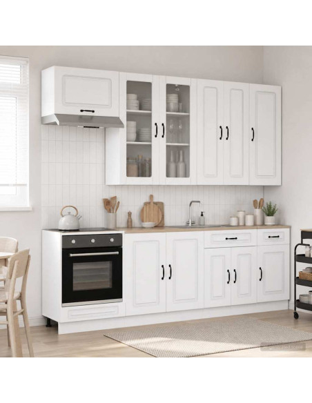 Unità Cucina KALMAR 8 pcs Bianco Legno ingegnerizzato