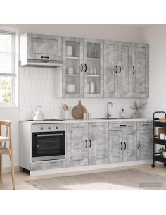 Unità Cucina KALMAR 8 pcs Grigio Cemento Legno ingegnerizzato