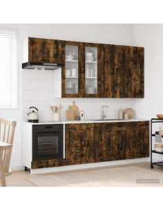 Unità Cucina KALMAR 8 pcs Rovere Fumo Legno ingegnerizzato