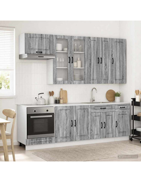 Unità Cucina KALMAR 8 pcs Sonoma grigio Legno ingegnerizzato