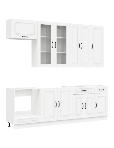 Unità Cucina KALMAR 8 pcs Bianco Legno ingegnerizzato